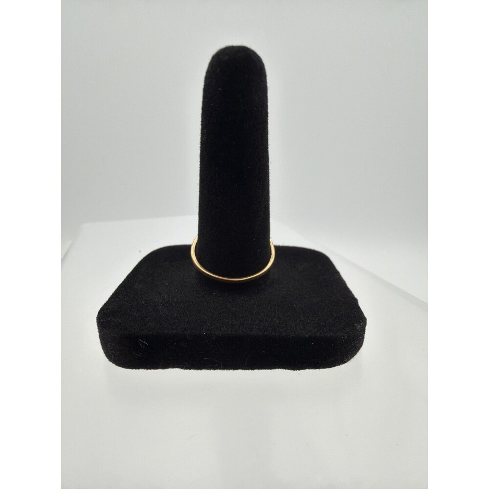 10K Yellow Gold Pink Gemstone Ring Size 7 Vintage Rectangular Stone - Picture 5 of 10